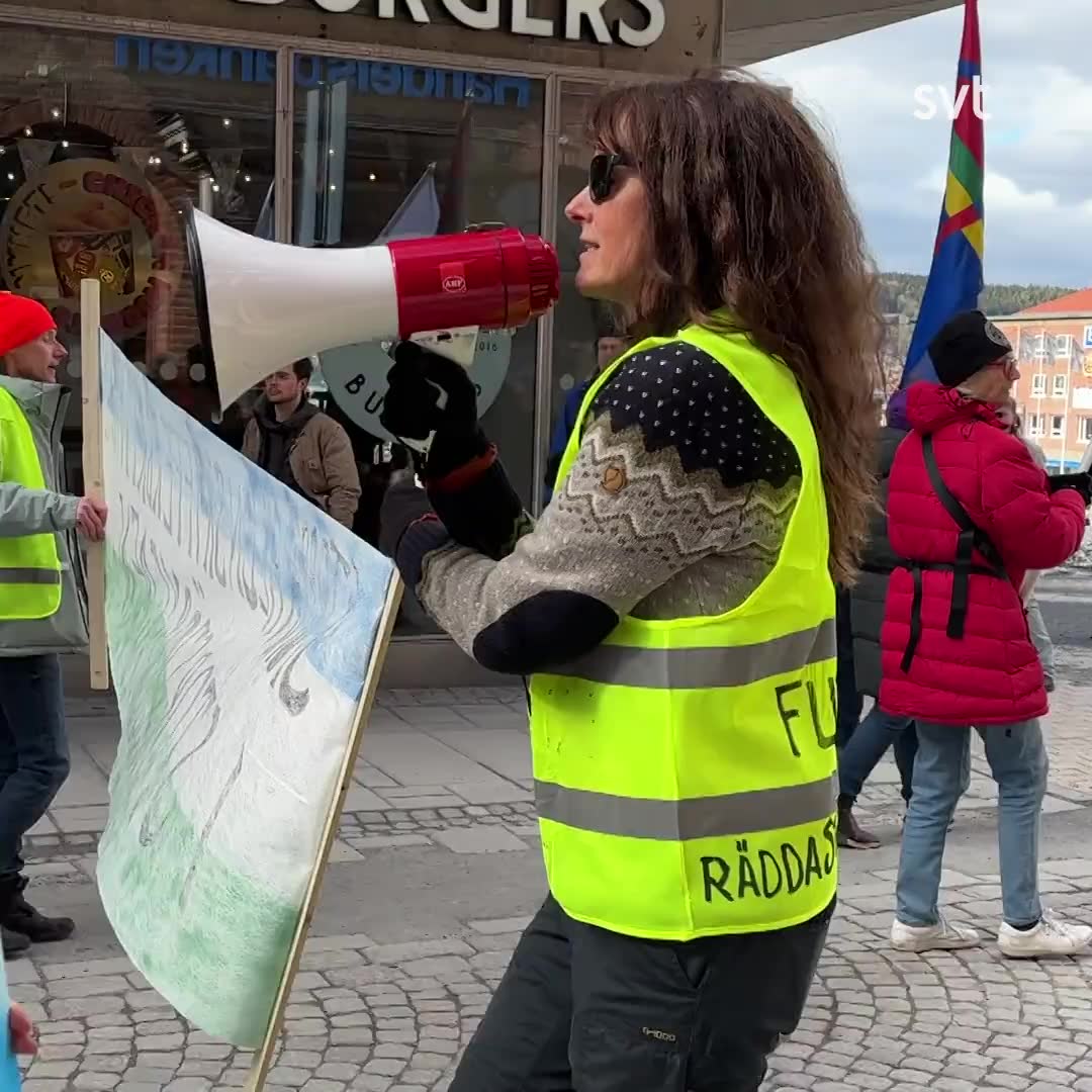 Hundratals länsbor demonstrerade mot gruvplaner i Storsjöbygden